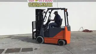 STOCK # 25912 TOYOTA 6000LB 8FGCU30 4 WHEEL ELECTRIC FORKLIFT---OTAY MESA SALES