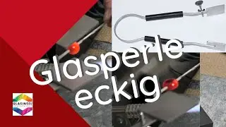 Glasperle wird mit der Parallelformzange eckig geformt