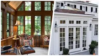 75 Light Wood Floor And Limestone Floor Sunroom Design Ideas You'll Love 😊
