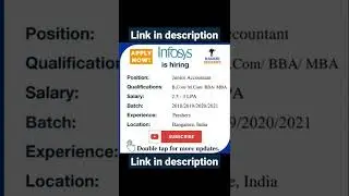 Infosys| latest jobs 2022| fresher jobs| latest job| March job 2022| IT Jobs| MBA Jobs| Btech Jobs