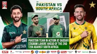 Pakistan team in action at Gaddafi Stadium Lahore ahead of the 2nd T20I against South Africa