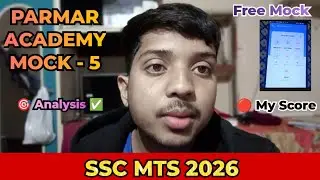 SSC MTS 2026 📚 PARMAR ACADEMY KA LAST MOCK TEST ✅ MY SCORE ❤  #youtubevideo