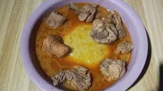 Making Ghana Fufu with Chicken Light Soup 