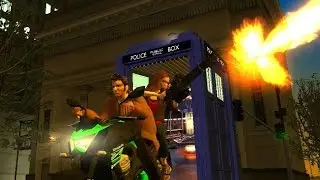 GTA San Andreas Doctor Who - 10th Doctor & Amy Pond vs DALEKS