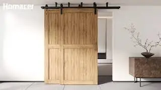 Homacer Sliding Barn Door Kits &ndash; Bi-Fold, Ceiling & Bypass Tracks