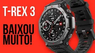 BAIXOU MUITO! AMAZFIT T-REX 3 no MENOR PRE&Ccedil;O! O smartwatch MAIS COMPLETO nesse pre&ccedil;o?