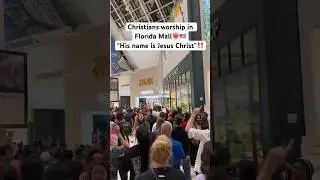 Christians worship in Florida Mall😱🇺🇸🔥 #jesus #foryou #worship #mall #florida  #revival #dance
