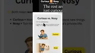 Different Between Curious 🆚 Nosy #education #english #bynandinichaudhary #learnwithnandinichaudhary