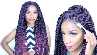 How to Style Braided Lace Wig⎮Havana Twists⎮Senegalese Twist