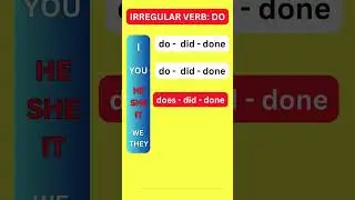 BASIC ENGLISH Grammar (do/does - did - done) #ENGLISH #ESL #verbs #vocabulary #pronunciation