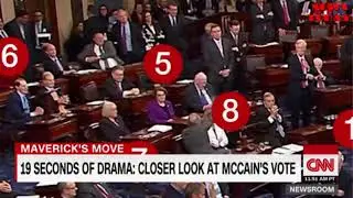 19 seconds of drama: McCain's vote - NEWS TODAY
