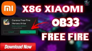 OB33 UPDATE FREE FIRE X86 VERSION DOWNLOAD | LAG FREE 90+ FPS | #OB33 #FFX86