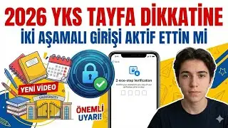 2026 YKS TAYFA!!! İKİ AŞAMALI GİRİŞİ Mutlaka AKTİF ET!