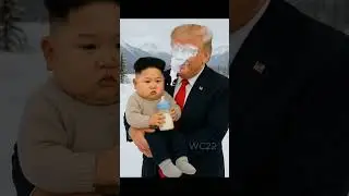 Feeding Time Fail: Baby Kim Soaks Trump!! 😂 (Political Humor) #shorts #kimjongun #trump