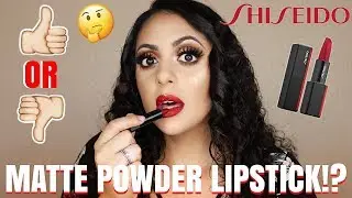ОБЗОР И ТЕСТ НА СТОЙКОСТЬ ПОМАДЫ SHISEIDO MODERN MATTE POWDER!