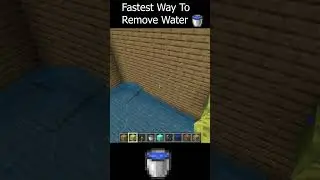 Fastest Way To Remove Water In Minecraft #minecraft #minecraftshorts #gaming