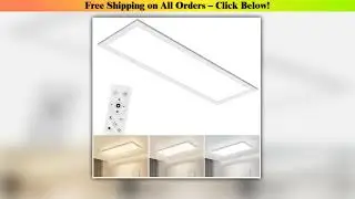 24W LED Ceiling Light with Remote, 58x20cm Flat Panel Lamp, 2400LM Dimmable 3000K-6500K, Modern