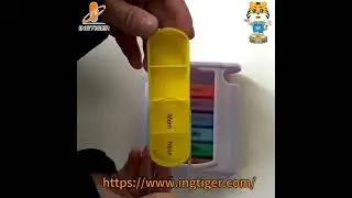 Large 28 Compartments Colorful Plastic Pill Box Organizer Weekly PP Pill Dispenser and Storage Case