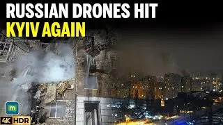 Russian Drone Attack on Kyiv Leaves Four Dead, Triggers Fires and Infrastructure Damage | 4K