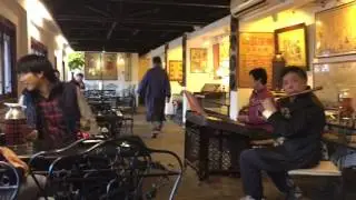 Traditional Chinese music at a tea house in Shanghai