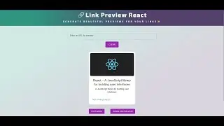 Link Preview Generator using React and Typescript