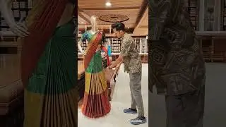 How to drape Arni silk saree in prefect hand prepleting draping? #pothys #fashion #shaping #style