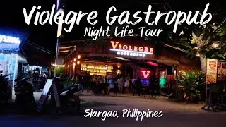 Experience the Fun Night Life at Violegre Gastropub - A Beach Bar with a Live Band! FULL Walk Tour
