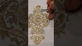 kurta broch embroidery | hand embroidery aari work #embroidery #fashion #shortsviral #shortvideo