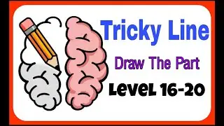 Tricky Line Draw The Part Level 16-20 (16,17,18,19,20)  Walkthrough Solution #TrickyLine #Shorts