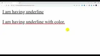 CSS - How to underline text on html