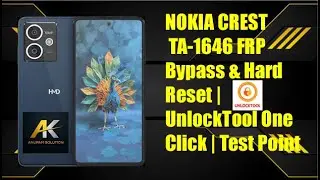 NOKIA CREST HMD TA-1646 FRP and Hard Reset using UnlockTool with Test Point Method (One Click)