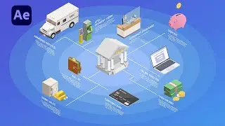 2D Bank Service Explainer Animation  After Effects Tutorial