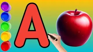 A to Z, Kids rhymes, collection for writing along dotted lines for toddler, Alphabet, ABC song, ABCD