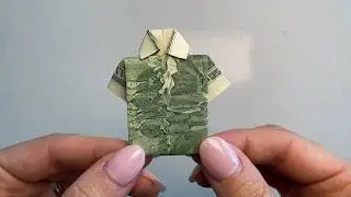 How to Fold a Dollar Bill into a Shirt 👕 | Easy Money Origami Tutorial