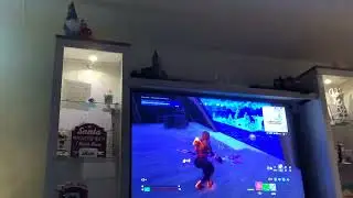 Me destroying the tiger boss in Fortnite