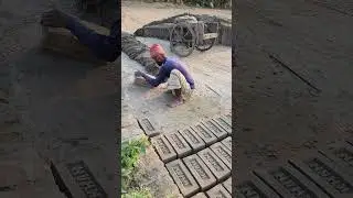 BRICKLAYER CLAY GROUND MAKING BRICK #skills #brick
