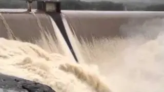 Wappa Dam overflowing at Yandina