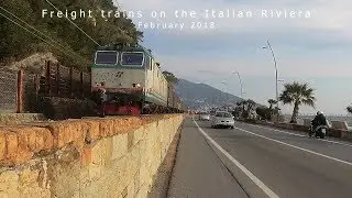 Freight trains on the Italian Riviera - February 2018