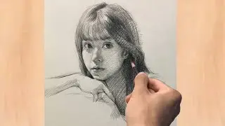 Sketch a portrait with skillful pencil technique
