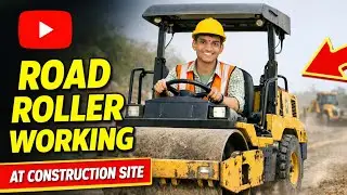 🤔Vibratory Soil Compactor(Road Roller) Workin !