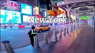 NYC Night Run 4K: 3 Hour Loop Through Empty Times Square & City Streets