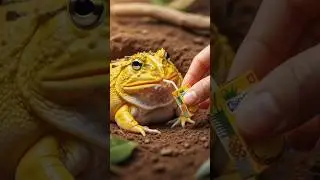 Funny Frog Drinks Juice #frogs #wildlifeentertainment #frogfood