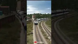 Rebutan Jalur Berujuk Anjlok 😱#trainzsimulator #keretaapi #train #automobile #shorts