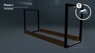 Mesa Industrial Com Pés de Ferro