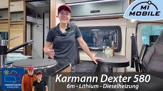 Karmann Dexter 580 (MJ26): Neues Design & großer Serienumfang | 6m Camper | Caravansalon Düsseldorf