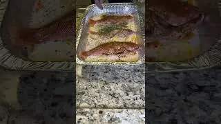 Steamed Red Snapper Fish 🎣 #steamedfish #fishdinner #snapperfish #jamaicanfood #shortscookingvideo