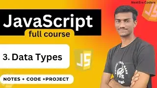 JavaScript Data Types EXPLAINED Like Never Before! | JavaScript full courese for beginners in hindi
