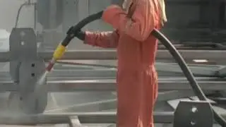 रेत का विस्फोट/Sand Blasting/ steel structure/ sand blasting Hupper/ Hindi