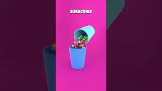 Colorful Cube Pour! So Satisfying 3  #asmr #animation #gaming #3danimation #games  #satisfying