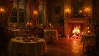 *NO ADS* Regency Tea Room | Crackling Fire Ambience